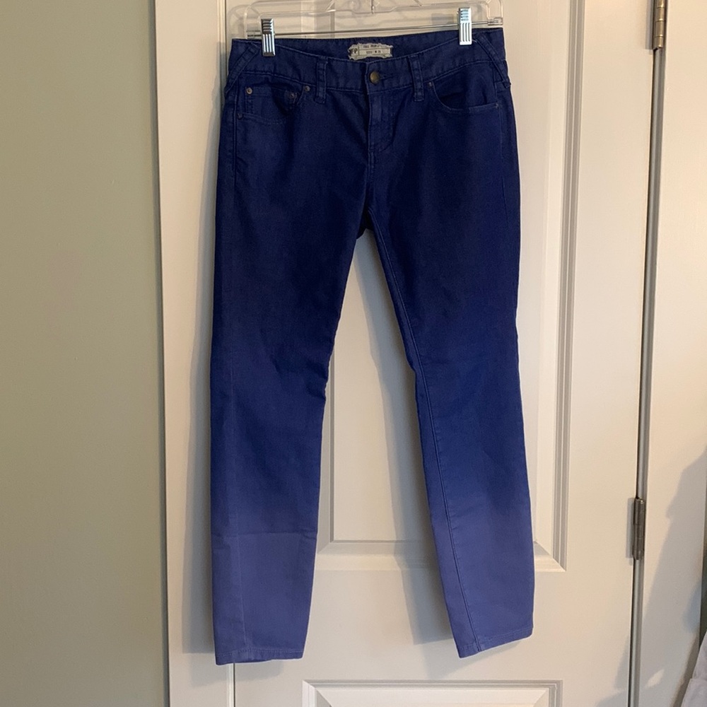 Free People Ombré Blue Skinny Jeans